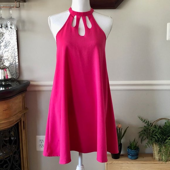 shein hot pink dress